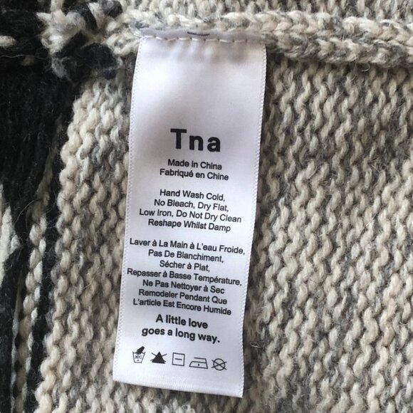 Aritzia TNA Sea to Sky Cowichan Zip Cardigan Sweater in 100% Lambswool Size S - Picture 11 of 16